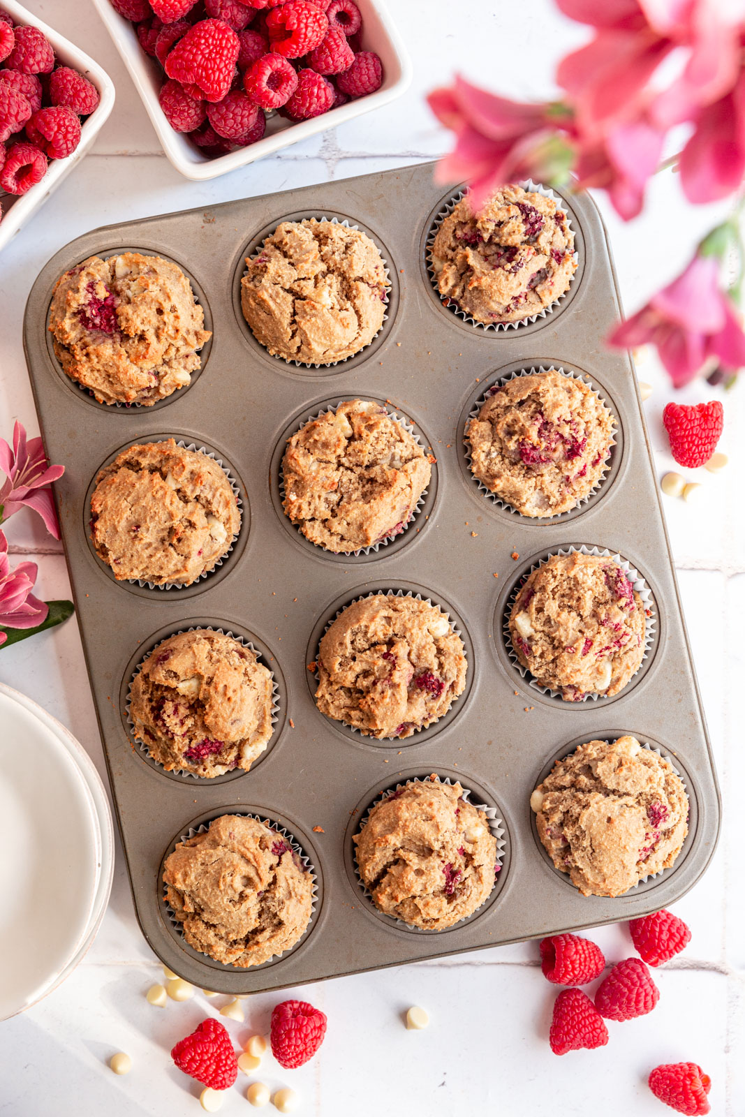Vegan Raspberry Muffins (GlutenFree)